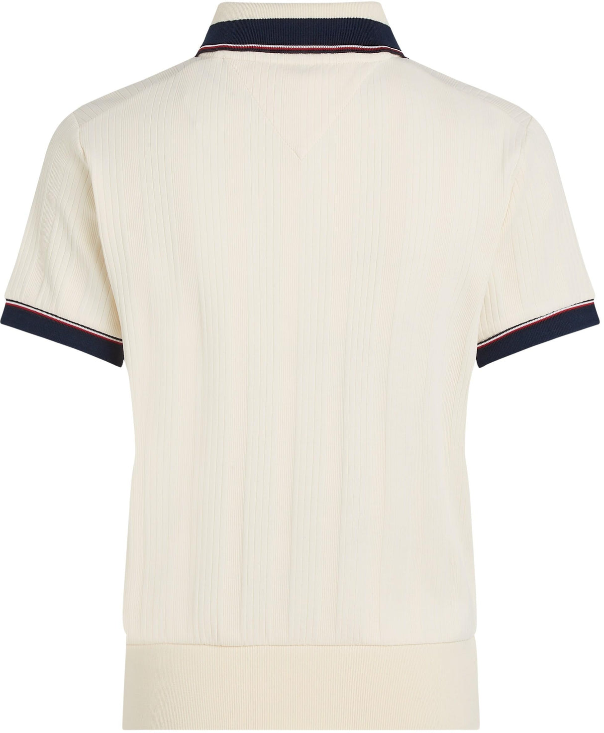 Tommy Hilfiger Polo de Manga Corta para Mujer Regular Fit, Beige (Calico), XL
