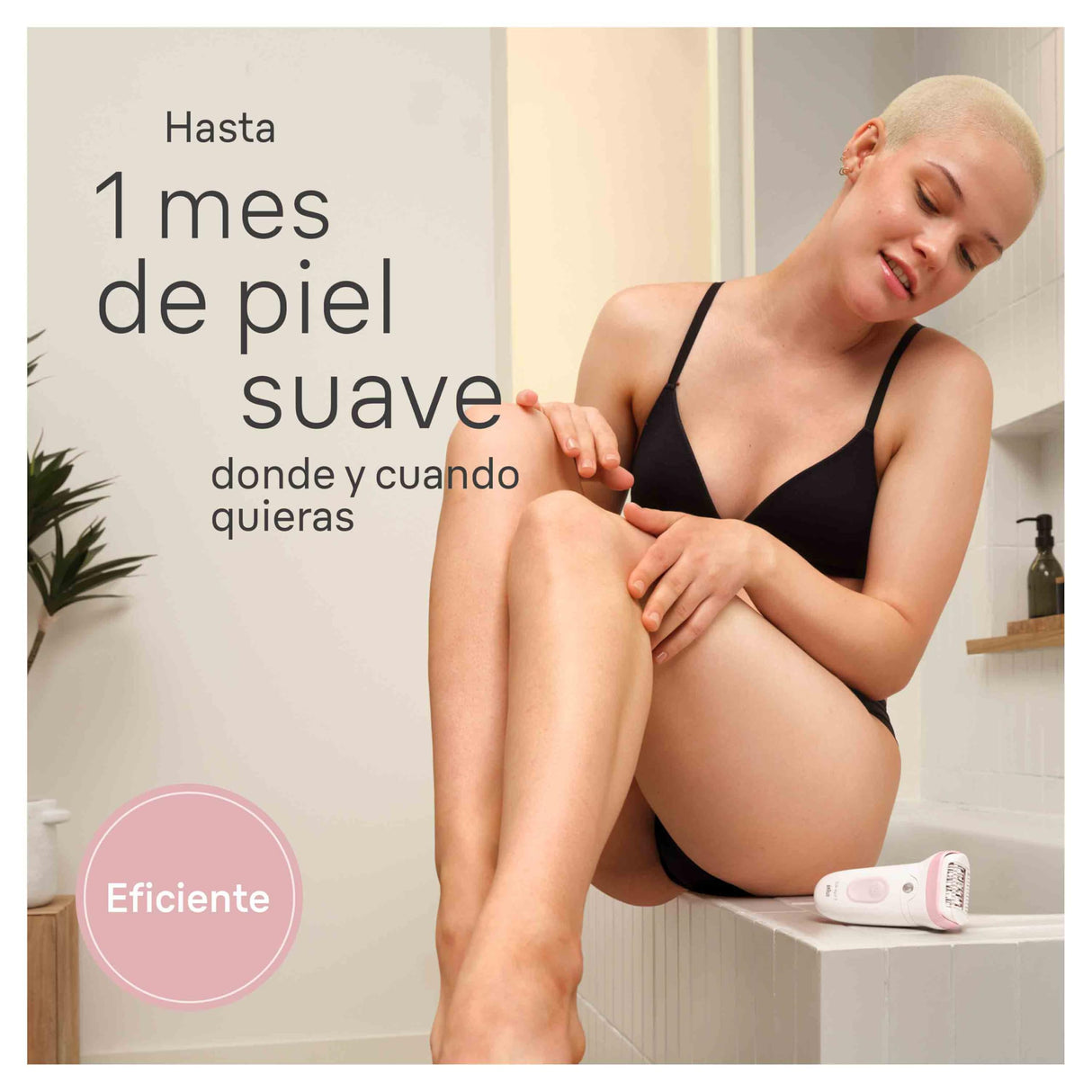 Braun Silk-épil 7, Depiladora Eléctrica Mujer Para Una Eliminación Del Vello Fácil, Depilación En Seco Y En Mojado, Con Cabezal De Rasuradora, Piel Suave Duradera, 7-030, Blanco/Flamenco