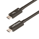 StarTech.com Cable de 1m Thunderbolt 4-40Gbps - PD 100W - Vídeo 4K/8K - Cable Thunderbolt 4 con Certificación Intel - Compatible con USB4/Thunderbolt 3/USB 3.2/USB Tipo C/DisplayPort (TBLT4MM1M)