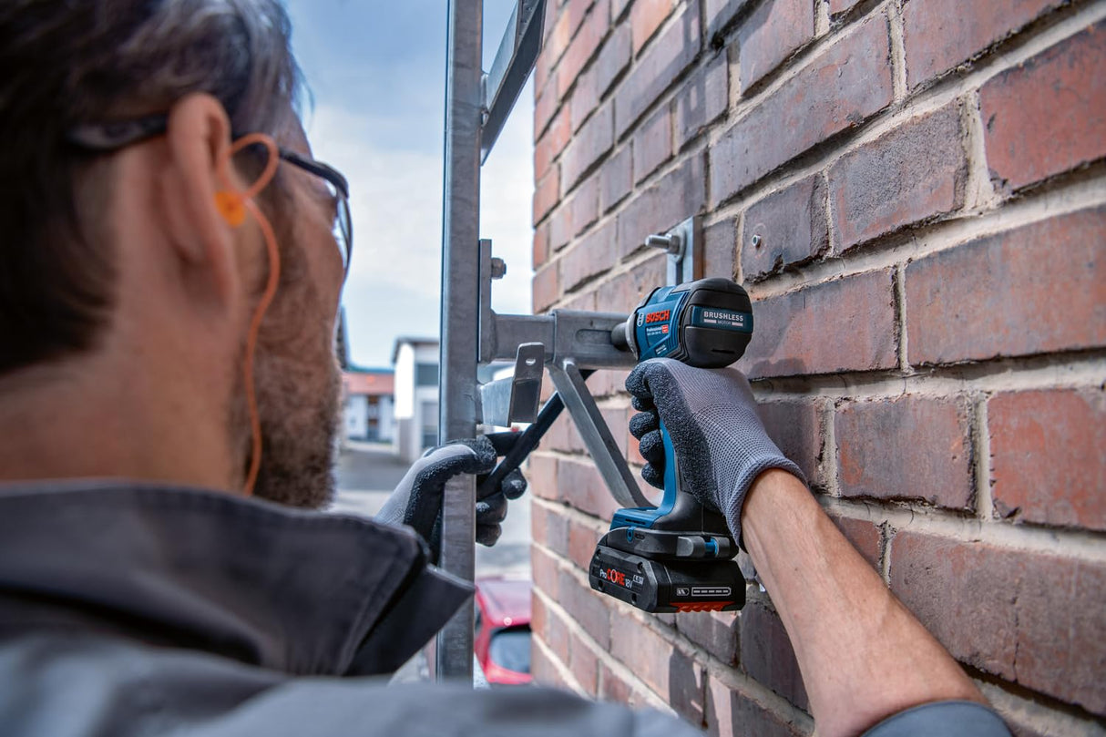 Bosch Professional 18V System atornillador de impacto a batería GDS 18V-330 HC(par apriete 330 Nm y par arranque 560 Nm,2 bat ProCORE de 4,0Ah, cargador,1 módulo Bluetooth,L-BOXX)