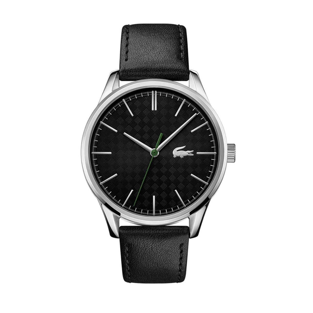 Lacoste Reloj Analógico de Cuarzo para Hombre Colección Vienna con Correa de Cuero Negra - 2011047