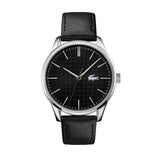Lacoste Reloj Analógico de Cuarzo para Hombre Colección Vienna con Correa de Cuero Negra - 2011047