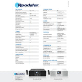 Roadstar IR-540D+BT/BK Microcadena Radio Internet Wi-Fi y Digital Dab+/ FM, Reproductor CD-MP3, Bluetooth, USB para Carga Rápida, AUX IN, Mando a Distancia, Conexión Auriculares, Negro
