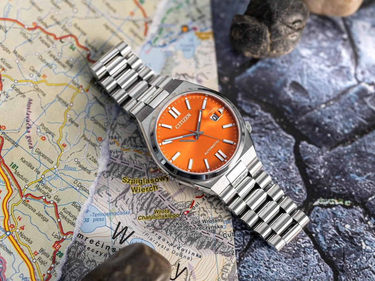 Citizen Inspección automática NJ0151-88Z, Naranja/Plata