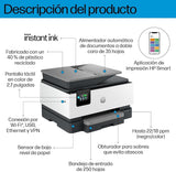 HP OfficeJet Pro 9120e, Impresora multifunción profesional de inyección de tinta A4 a color, copia, escáner, fax, Wi-Fi, impresión a doble cara automática, 22 ppm, 3 meses Instant Ink con HP+, Gris