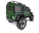Carson 500404236 1:8 Land Rover Defender 100% RTR British Vert - Voiture radiocommandée, véhicule RC, Batteries et radiocommande incluses, Vitesse km/h, Temps de conduite 20 min