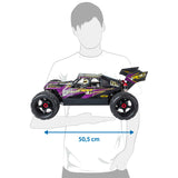 Carson 500409086 1:8 Virus Race 4.3 4S brushless 100% RTR púrpura - Buggy RC, Coche teledirigido, Off-Road, vehículo RC, Coche RC 80 km/h, Coche RC