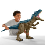 Mattel Jurassic World: Teoría del Dinocaos Netflix - Allosaurus Colosal, Figura de acción grande de dinosaurio de juguete que mide 97 cm de largo, serie Epic Evolution, regalo, +4 años, HRX53
