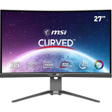 MSI mag 275CQRF-QD - Monitor Curvo Gaming de 27" WQHD 2560 x 1440, Rapid VA Panel, 170Hz / 1ms GTG, AMD FreeSync Premium, HDR Ready, Quantum Dot, Curvatura 1000R, Color Negro