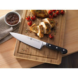 ZWILLING Cuchillo de cocina , Longitud de la hoja: 20 cm, Hoja ancha, Mango especial de acero inoxidable/plástico, Profesional S