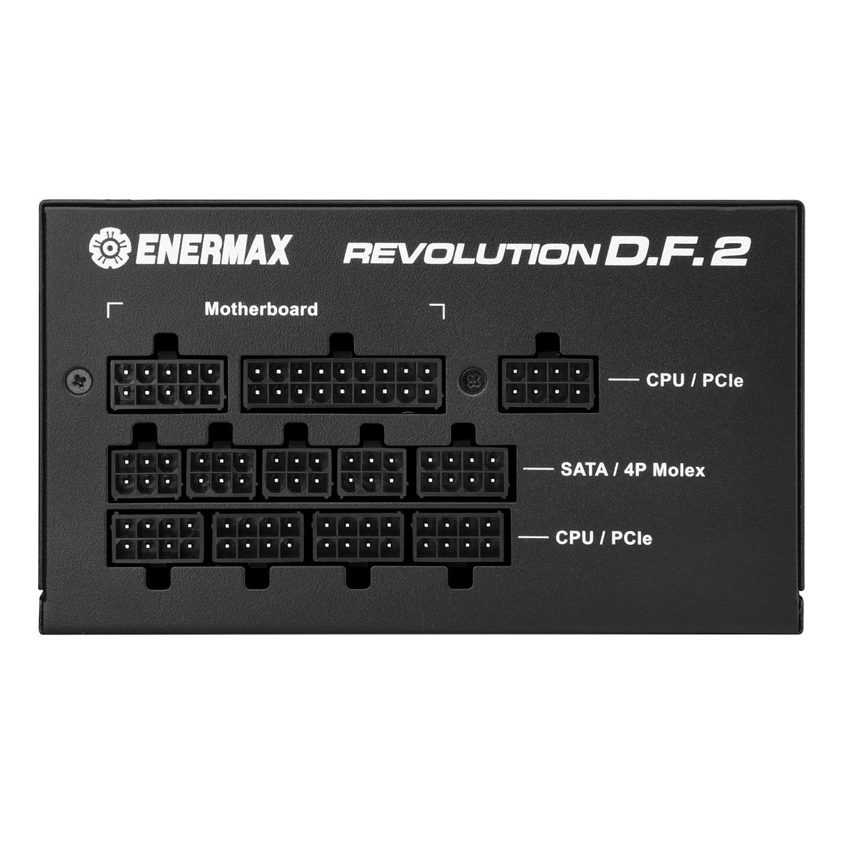ENERMAX Revolution D.F. 2 ATX Compacto Fuente de Alimentación 80Plus Gold (Totalmente Modular, Cable Plano Cable, Semi-Fanless), ERS1200EWT, Negro