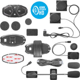 INTERPHONE Active HD – Intercomunicador para Casco de Moto, estéreo, Alta fidelidad, 40 mm, 4 Motociclistas, Distancia máxima 1 km, autonomía 15 Horas, Radio, GPS, TFT, Impermeable IPX67