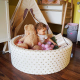 KiddyMoon 90X30cm/200 Bolas ∅ 7Cm Piscina De Bolas para Ninos Hecha En La UE, Gris Clr:Blanco/Gris/Turquesa Clr