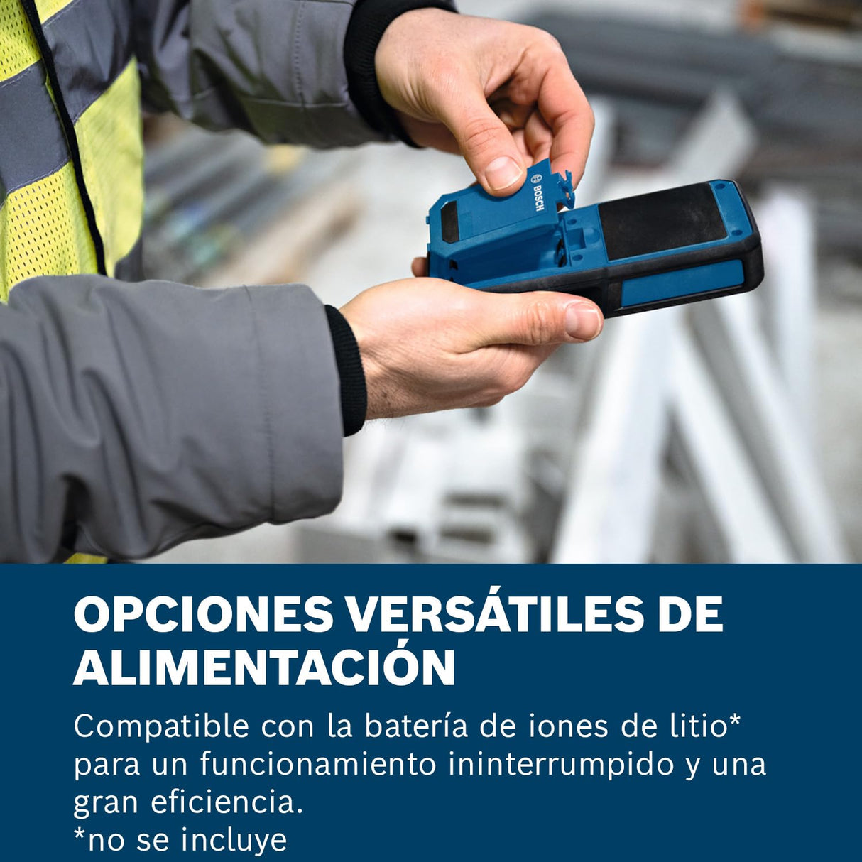 Medidor de humedad GMM 1-15 de Bosch Professional sin clavijas (no invasivo, mide 37 tipos de madera y 10 materiales de construcción, clasificación IP65, 2 pilas AA, bolsa)