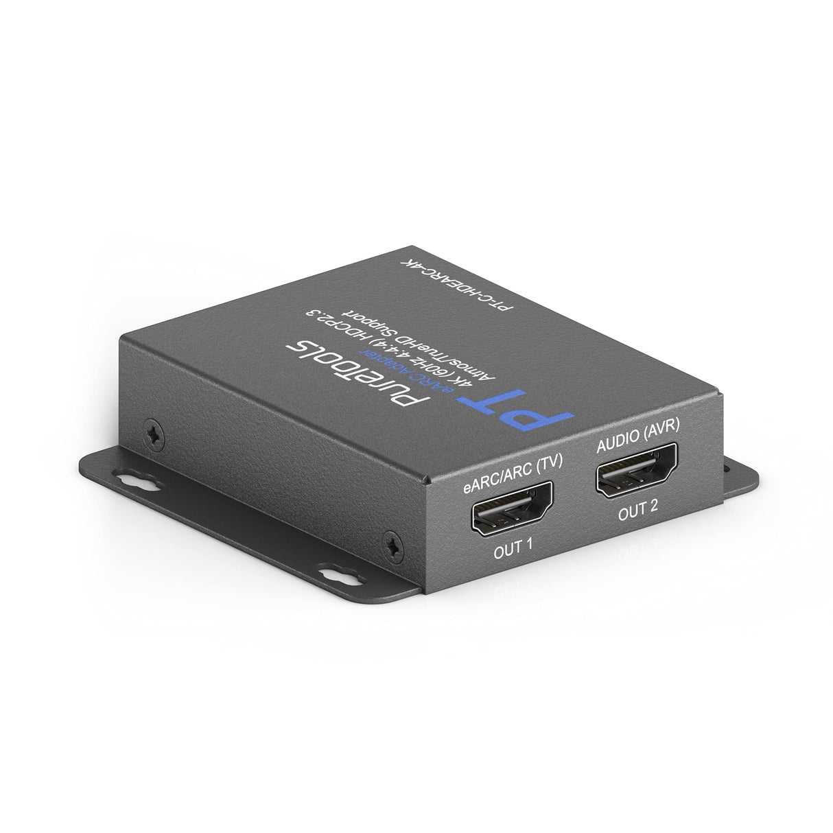PureTools eARC Adaptador/Extractor de Audio, Ancho de Banda de 18GB/s, 4K Ultra HD 60Hz con HDR Incluido, Salida de Audio HDMI para eARC y ARC