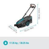 GARDENA Cortacésped de Alto Rendimiento PowerMax Duo 46/36V de Doble Cuchilla con batería P4A