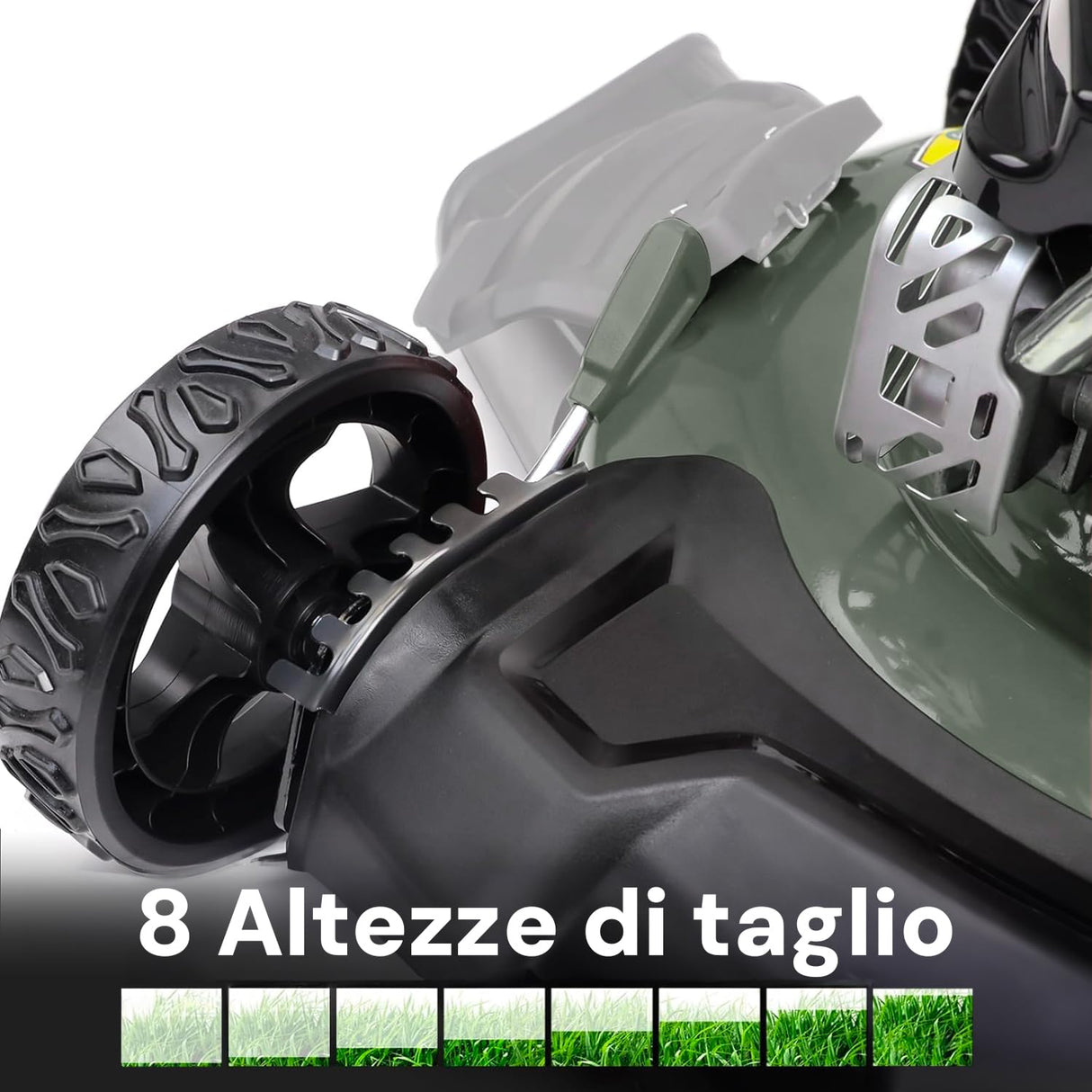 Avilia Cortacésped de explosión autopropulsado con Corte de 51 cm, Bolsa de Recogida de 65 l, cortacésped con tracción Trasera, Corte con Descarga Trasera y Lateral, 8 Alturas de Corte, 4 kW, 5,4 HP,
