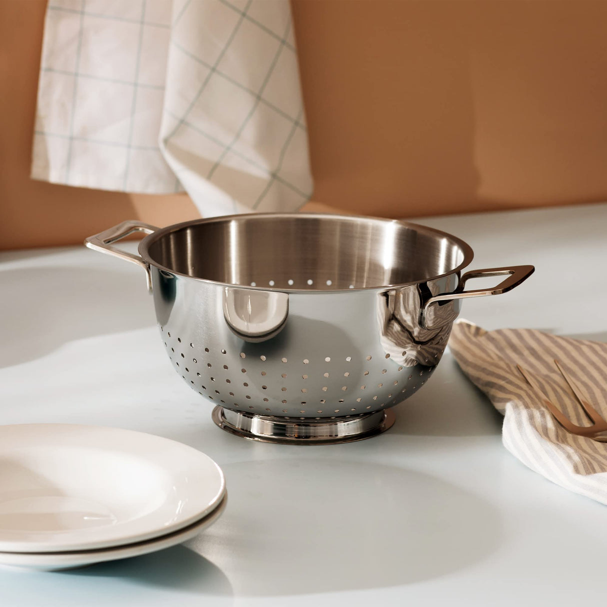 Alessi Pots & Pans - Escurridor de Acero Inoxidable