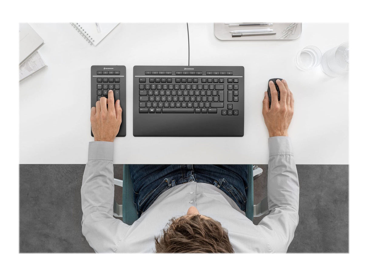3DCONNEXION Keyboard Pro with Numpad - Teclado y Juego de Teclado numérico - USB - QWERTY - español