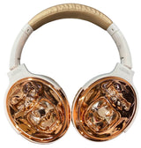 ORLINSKI Audífonos Bluetooth CAQKON1001-660-V2 2025, 40 mm, Rosa y Dorado, Batería 200 mAh, 6 Horas de Uso