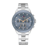 Tommy Hilfiger Reloj Analógico de Cuarzo multifunción para Mujer con Correas en Acero Inoxidable