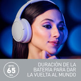Panasonic M600, Auriculares inalámbricos con Cancelación Activa de Ruido Híbrida, Diseño Giratorio Supraaural, Bluetooth 5.3, Micrófono Integrado, hasta 65 Horas De Reproducción, Blanco, RB-M600BE-C