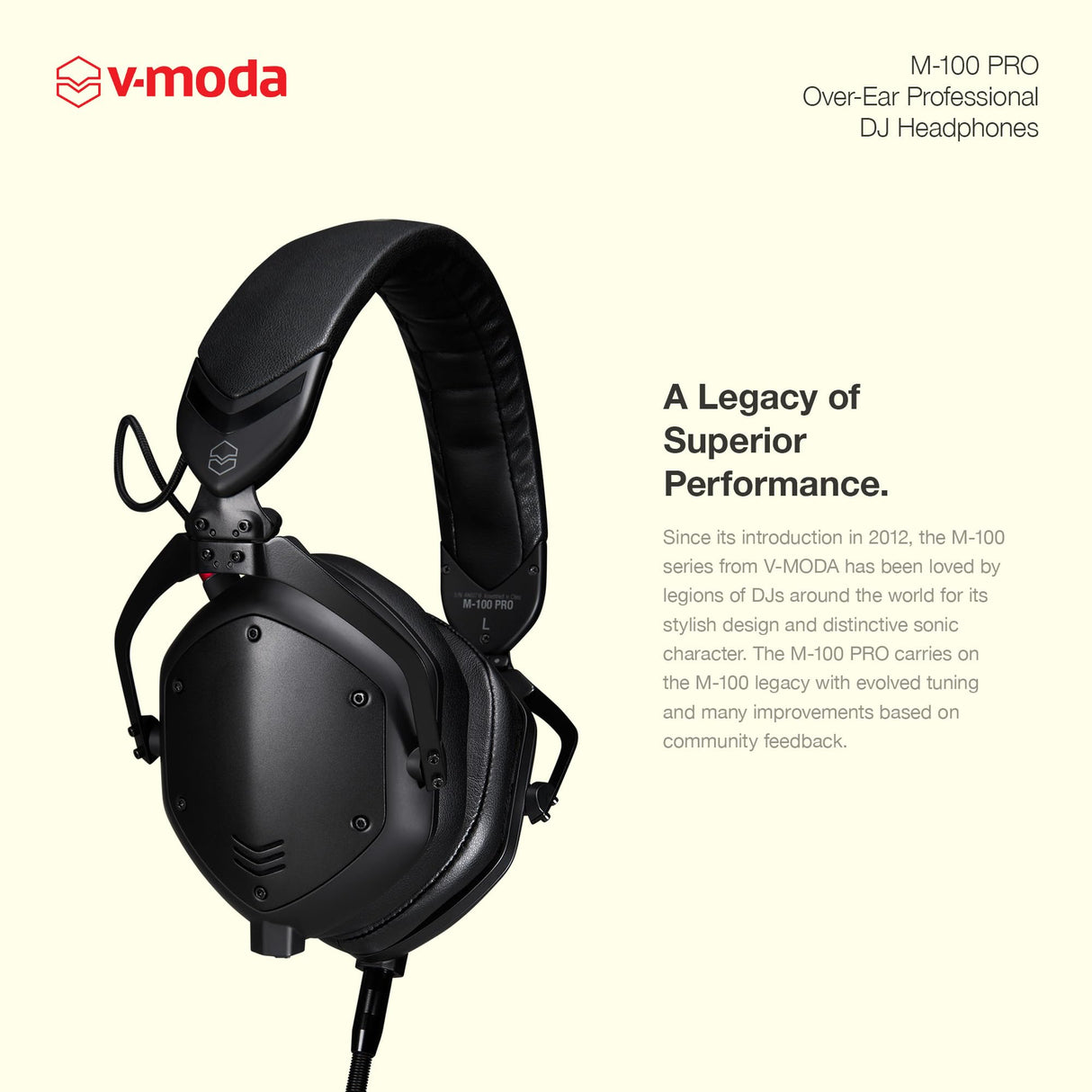 V-Moda Auriculares M-100 Pro, El estándar Profesional en Auriculares de DJ