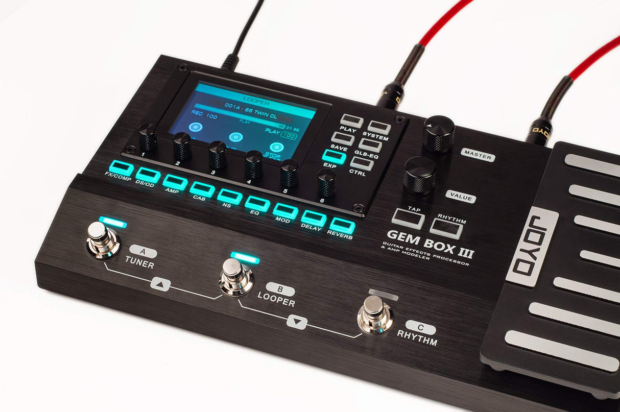 JOYO GEMBOX3 - Procesador de guitarra multiefectos Joyo Gem Box III con looper y batería