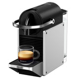 Nespresso De'Longhi Pixie EN127.S, Máquina de Café en Cápsulas, Espresso y Café Lungo, Modo ECO, Diseño Compacto, Sistema de Presión de 19 Bares, Pack de Bienvenida Incluido, 1260W, Silver