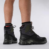 Salomon Quest Element Gore-Tex Botas de Senderismo de Piel para Hombre, Impermeable, Agarre Máximo, Zapatos Trekking, Black, 44 2/3