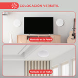 Pyle Altavoces empotrables, Pared, Techo, 10”, 300W, Dos vias, Rejilla Intercambiable Redonda y Cuadrada