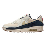 NIKE Air MAX 90 PRM, Zapatillas Deportivas para Hombre, Vela Marfil Claro Lt Khaki Thunder Azul, 44 EU