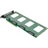 InLine® Tarjeta PCI Express para 4 Tarjetas internas U.2 NVMe SFF-8639 – Bifurcation, PCIe x16, 76660R
