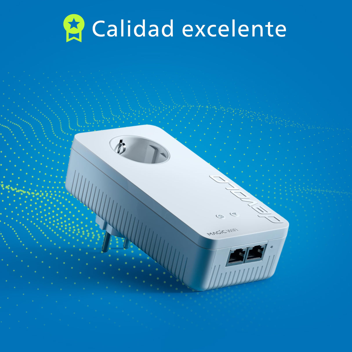Devolo Magic 2 WiFi 6, Adaptador WiFi Powerline, hasta 2.400 Mbps, Toma Mesh WiFi, 2X conexión Gigabit LAN, Punto de Acceso, Blanco
