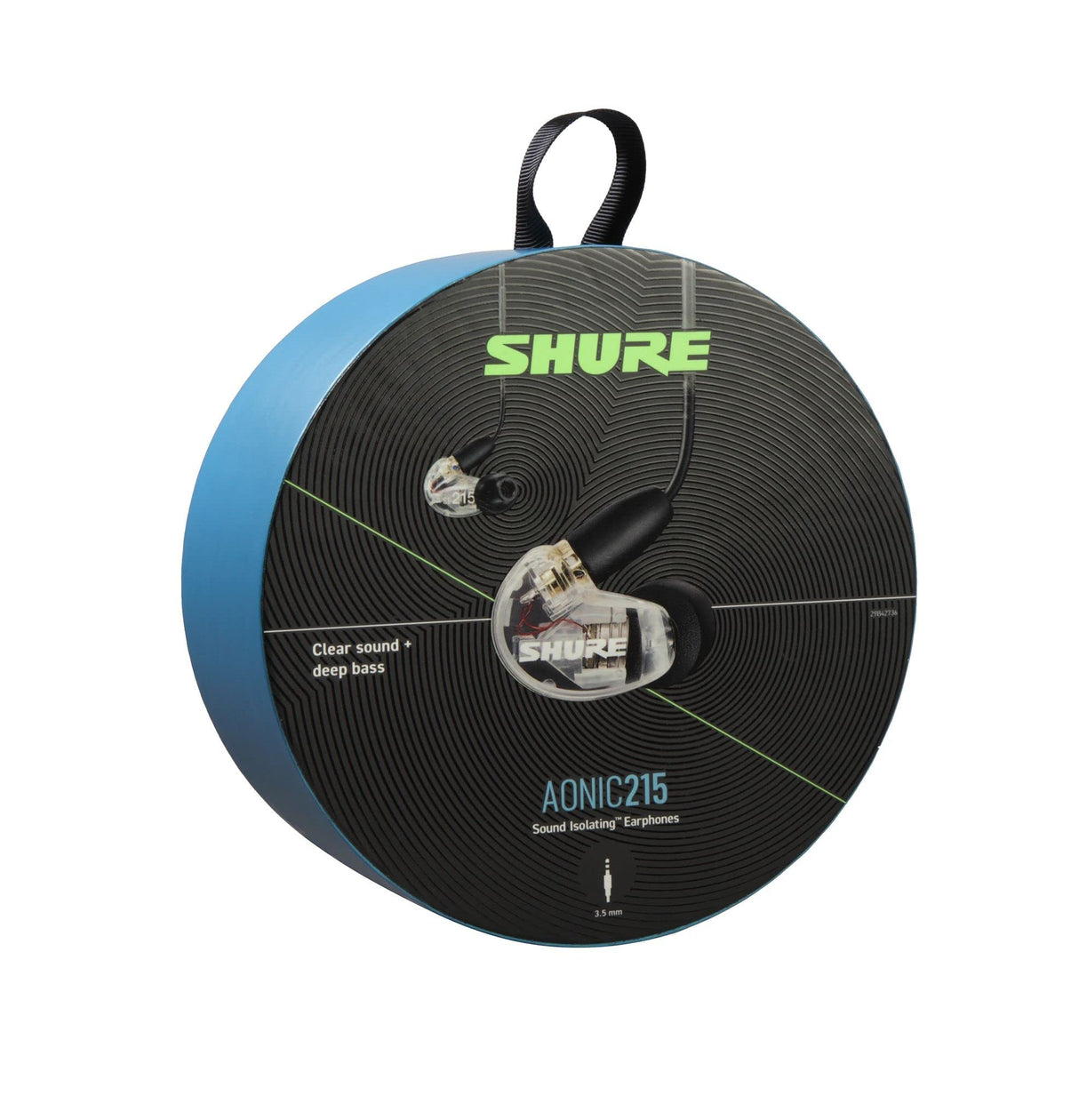 Shure AONIC 215 Auriculares de Aislamiento de Sonido con Cable, Controlador único, Ajuste Interno, Compatible con Dispositivos Apple y Android - Clear