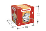Imperia IPasta Línea Clásica. Máquina para Pasta. 100% Made in Italy. Máquina de pasta fresca en acero. Laminadora manual con manivela. Crea láminas para lasagne, tagliolini, fettuccine.