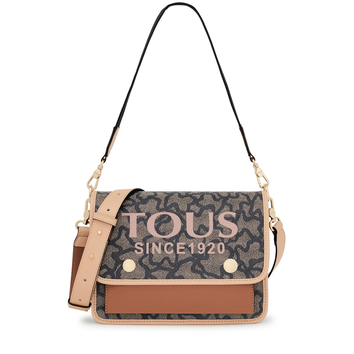 Tous Bandolera M. Audree K Icon Multi-Negro, Bolso Mujer, Mediano