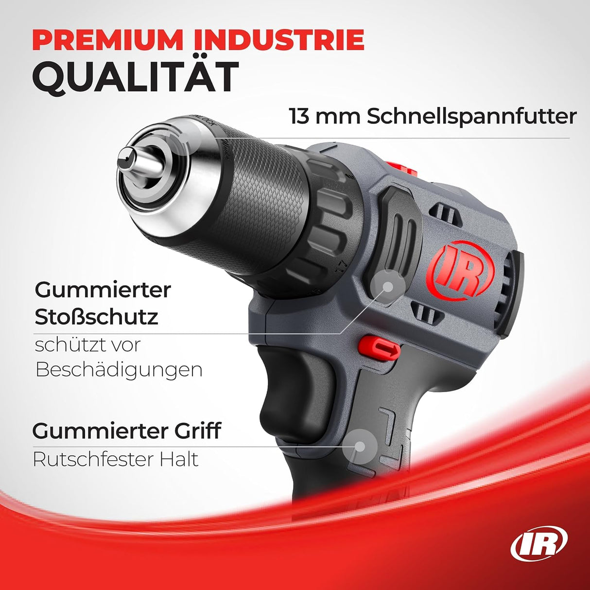 Ingersoll Rand D3141 Taladro Atornillador Inalámbrico, Motor sin Escobillas, 50 Nm Torque, Compacto y Ligero, Diseño Ergonomico, Durabilidad,Precisión