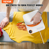 VEVOR Prensa de Calor Portátil 30 x 25 cm Para Camisetas - Máquina de Transferencia 750W - Temperatura 40-205 °C - Uso Doméstico y Bricolaje