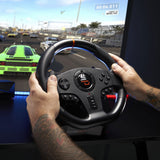 Superdrive - Volante de carreras SV710 con pedales, paletas de cambio y vibración - Compatible con PC (programable para todos los juegos)