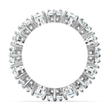 Swarovski Anillo Vittore, Circonita Swarovski de talla pera, Blanco, Baño de rodio