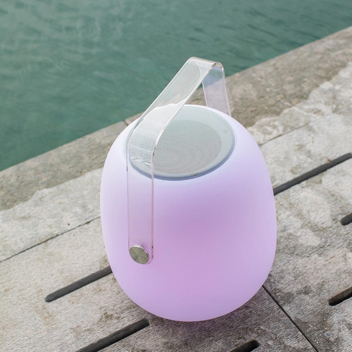 Lumisky Altavoz Bluetooth SO PLAY inalámbrico, con LED blanco/multicolor regulable, altura de 30 cm, con mando a distancia