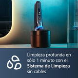 Philips Serie 9000 Afeitadora Eléctrica Hombre, Máquina de Afeitar Barba con Recortadora, 60min de uso, En Seco y Húmedo, Recargable, Centro de Limpieza, Base Carga, 4 Cartuchos, S9976/63, Negro