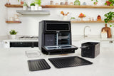 Breville Freidora de aire Halo Flexi | Horno con freidora de aire doble digital | 11 L Air Fryer: +10 raciones | Fríe, hornea, asa y calienta | 2400 W | Negro [VDF130X]