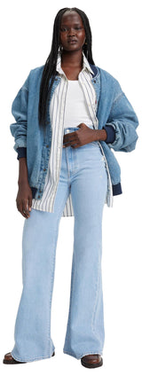 Levi's Ribcage Bells Dark Indigo-Worn IN, Sonoma Walks, 33W / 32L para Mujer