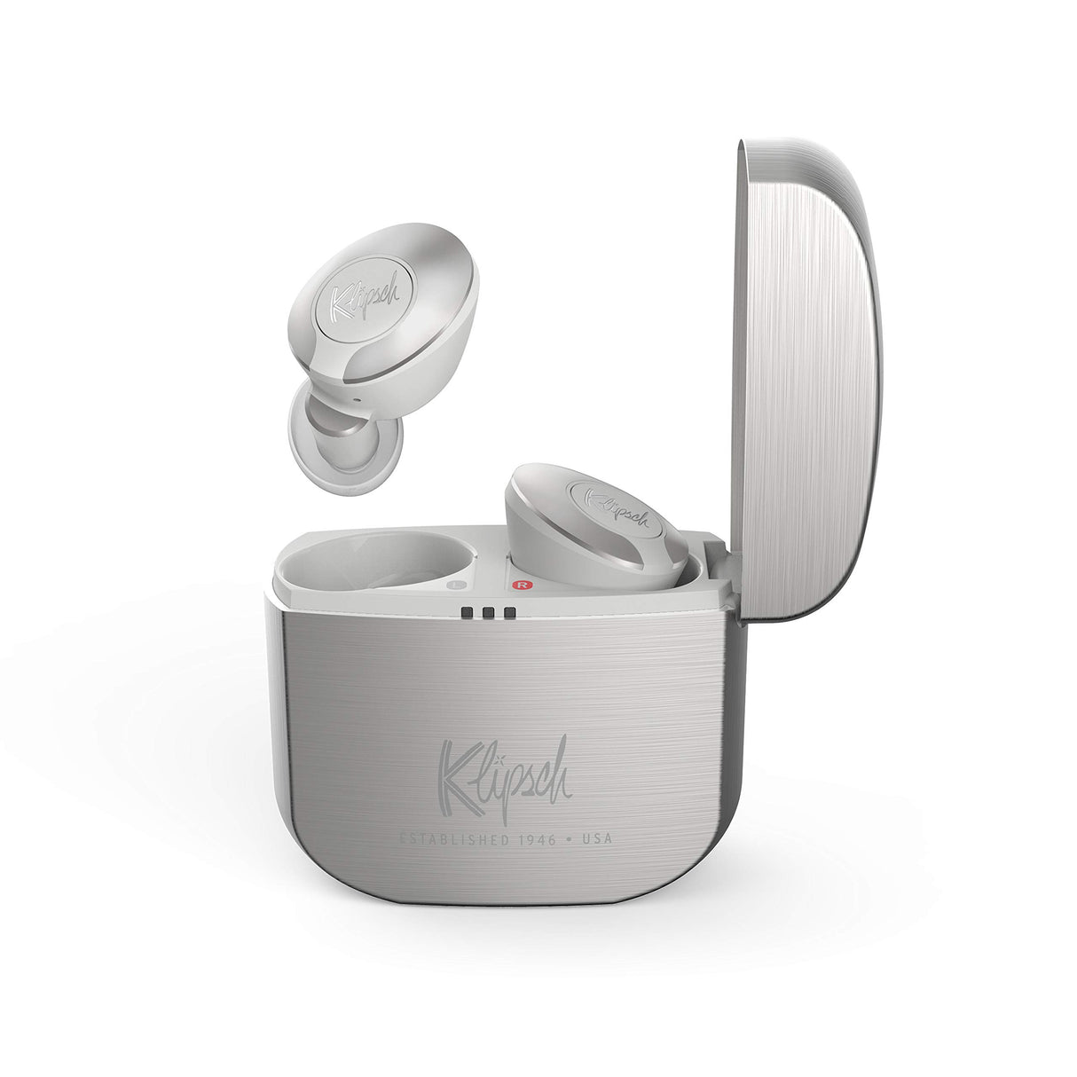 Klipsch T5 II True Wireless Silver - Auriculares inalámbricos Bluetooth 5.0, Control Táctil, InEar, Sin Cables, Control de Llamadas, Plata