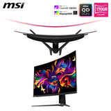 MSI, MPG 321CURX QD-OLED, 32 Pulgadas,4K UHD, 3840x2160,1700R,Monitor OLED, 240Hz,0,03ms, DisplayHDR True Black 400, Compatible con G-Sync, HDMI 2.1, DP 1.4a, USB C 98W PD, Ajustable en Altura, Negro