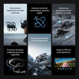 DJI Pack Avata 2 Vuela Más (1 batería), dron FPV con cámara 4K, vuelo inmersivo, protector de hélices integrado, sencillo flip/roll, Goggles 3 y RC Motion 3 incluidos, con cámara de contenido en POV