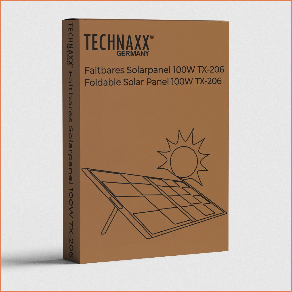 Panel solar plegable TX-206 de 100 W de Technaxx, Cargador solar monocristalino portátil para todas las fuentes de alimentación habituales con salidas USB-A/USB-C/XT60/DC7909/MC4/Anderson
