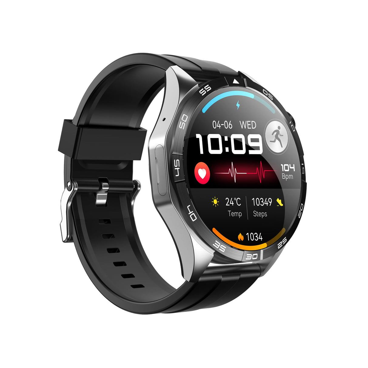 VALDUS VG52 Pro (2025) Silver - Reloj Inteligente de Salud con función de telefonía - Pantalla AMOLED - Modelo Superior Todoterreno, Normal, Normal